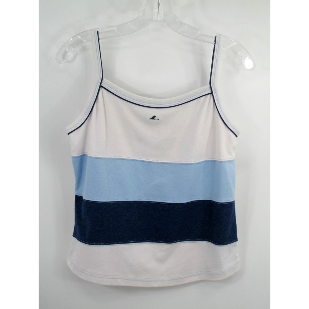 Catalina Womens Blue Colorblock Nautical Retro Tank Top CA612315 Size M 8/10